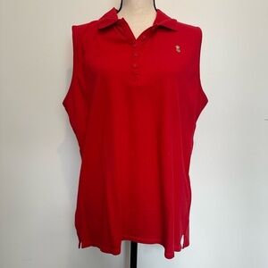 White stag, red short sleeve polo shirt,  pineapple XL EUC